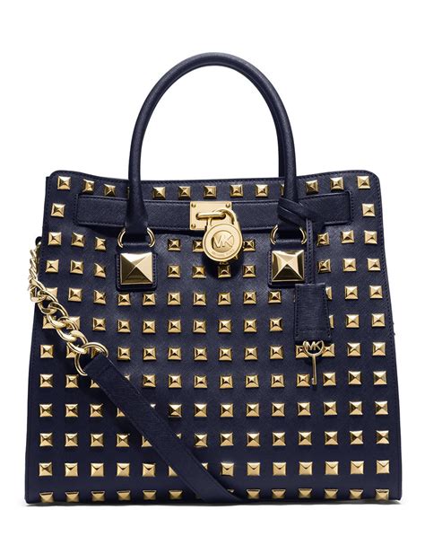 michael kors hamilton leather tote|michael kors hamilton studded tote.